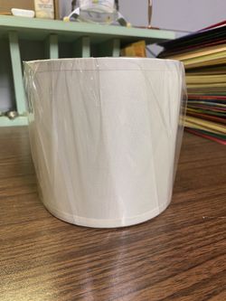 White fabric clip on chandelier lampshade