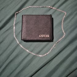 Guess wallet And 925 Silver Chain