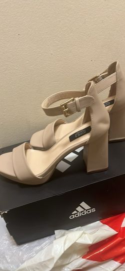 Jones New York Nude Block Heel Sandals
