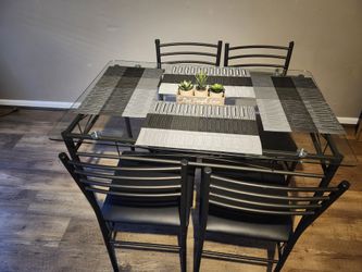 Glass Dining Table Set
