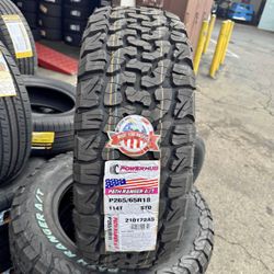 265-65-18 POWERHUB PATH RANGER A/T 114T brand new 4 tires 265/65/18 llantas