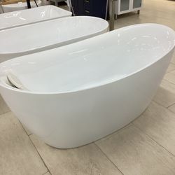 60” Bathtub White Acrylic 