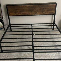 Free Queen Size Bed Frame With Head And Footboard 