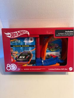 Hot Wheels & Netflix Limited Ed Mattel 80th Anniversary Launcher, Track & Book