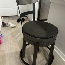 Set of 2 Ashley Furniture Swivel Barstools – Dark Gray | Counter Height