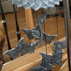 Pewter Butterfly Wind chime 