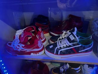 Designer shoes. Purples  hoodies colognes etc.