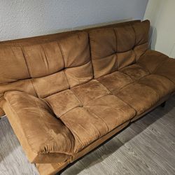 Mainstays Memory Foam Futon with 72" Camel Sofa Couch