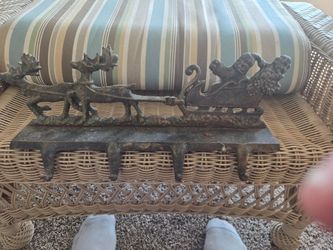 Cast iron Christmas stocking hanger