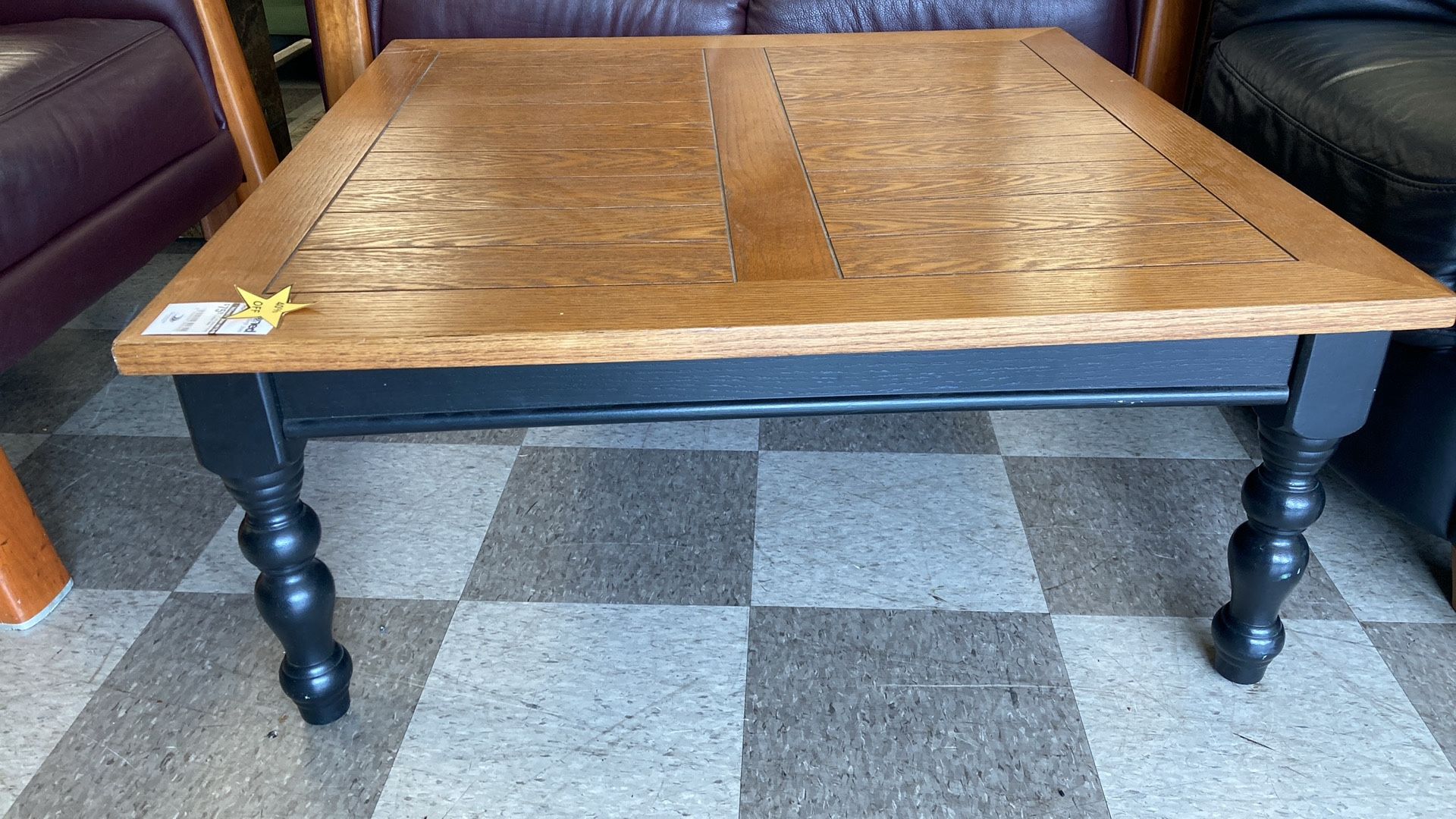 Black & Wood Coffee Table