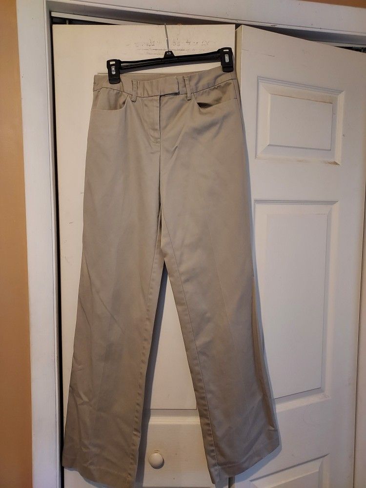 Geoffrey Beene Sport Womens Khaki Chino Trousers Beige Size 2R
