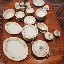 Service For 12!  Cherry China Made In Occupied Japan (Years '45-'52) Total 92 Pieces