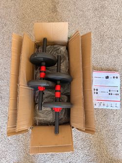Adjustable Dumbbell and Barbell Set