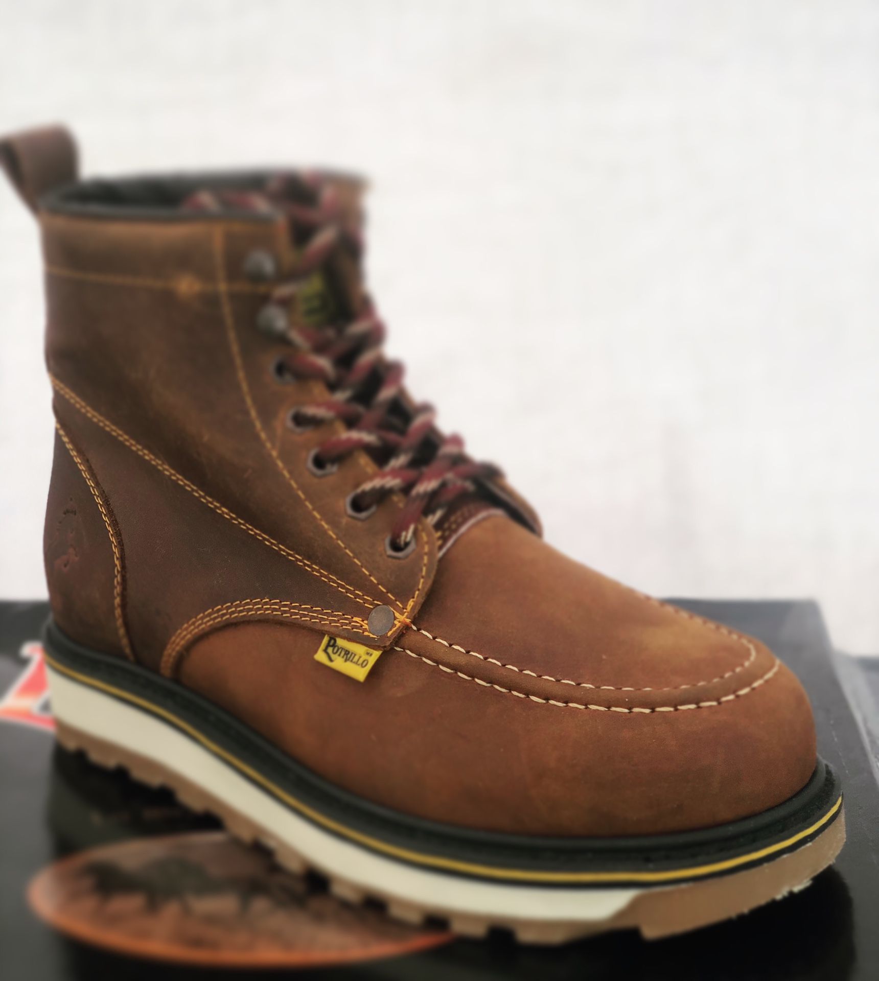 Lace up work boots