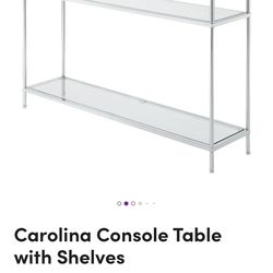 Carolina console table and shelves