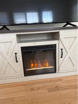 Farmhouse Electric Fireplace TV Stand - 50 OBO