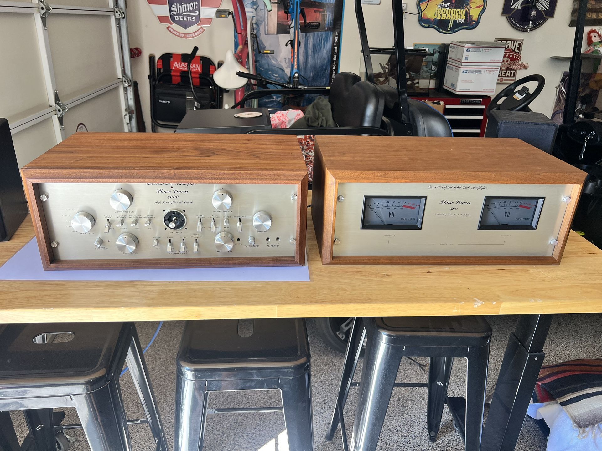 Vintage HiFi Phase Linear 4000 Preamplifier & 400 Amplifier