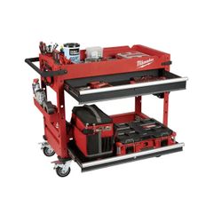 Milwaukee 40 in. 2-Drawer Steel Utility Work Cart