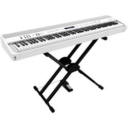 Roland FP-60X Digital Piano (White) + Stand, Bench & Accessories