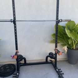 $150 Squat Rack And Barbell (no Weights)