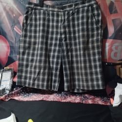 Men's Pattern Khaki Shorts Size 38