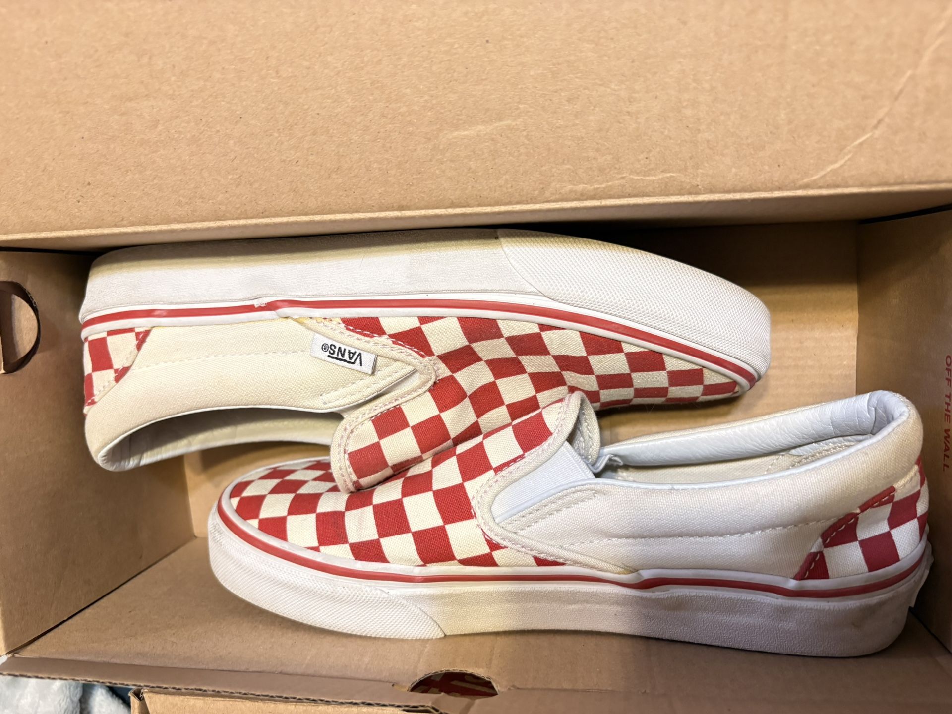 Red Checkered Vans