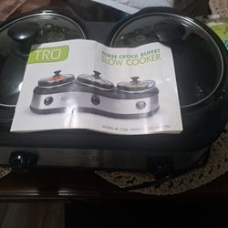 Macy's TRU 2.5 Quart Three Crock Buffet Slow Cooker