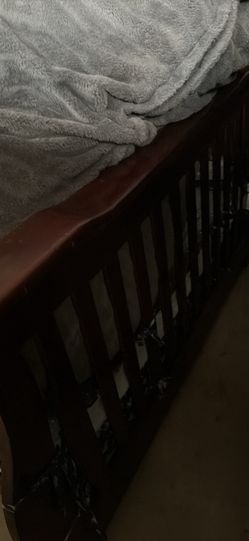 Heavy duty, brown crib