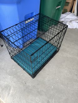 Metal Dog Crate With Padding!