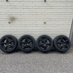 Touren TR9 16 Black Alloy Wheels with 215/55/r16 Tires Set Of 4