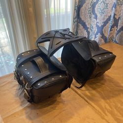 Milwaukee Black motorcycle Saddle Bags