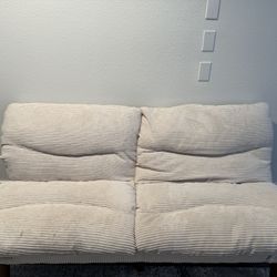 Beige Corduroy 2in1 Couch