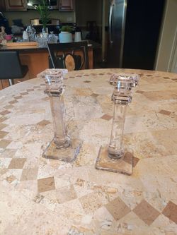 Pair of Crystal Candlesticks