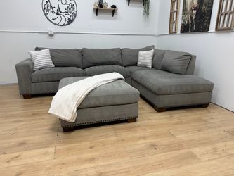 Thomasville Sectional Couch with Ottoman Free Delivery