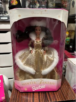 Barbie Winter Fantasy Special Edition Collector Doll Gold Gown