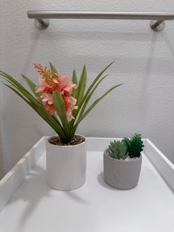 Faux Potted Plant Set of 2