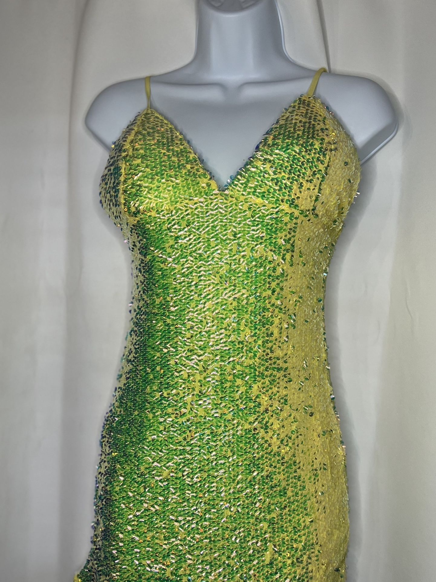 Yellow Sequin Dress