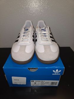 NEW ADIDAS BIG KIDS SAMBA OG J_WHITE/GUM SNEAKERS SHOES YOUTH SIZE 7