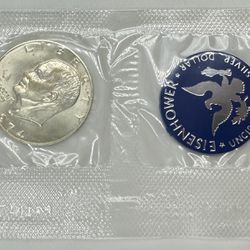 1974 Eisenhower Uncirculated Silver Dollar Coin Set With Ogp And Coa 