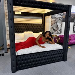 New In Box King Bed Frame With Mattress (Read Description Below)