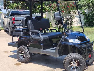 Black 4 Seat Lifted Golf Cart