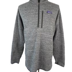 Patagonia Sweater 1/4 Zip Pullover Mens 2XL Heathered Gray 