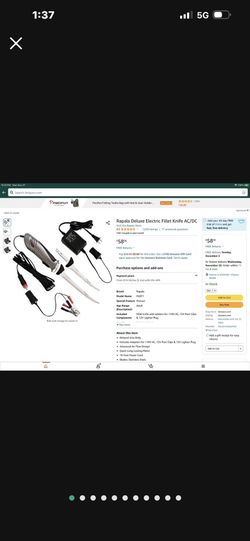 Rapala Deluxe Electric Fillet AC/DC Four Fishing Cleaning, Asking Price $35.00