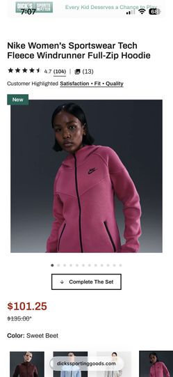 Nike Women's Sportswear Tech Fleece Windrunner Full-Zip Hoodie (Brand new)
