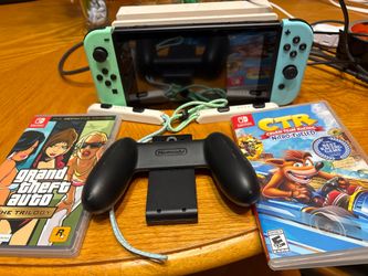 Nintendo Switch V2 Animal Crossing Edition Video Game Console with 32GB Data Storage