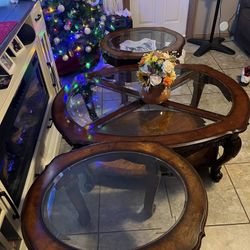 Coffee Table With Two Matching Side Tables