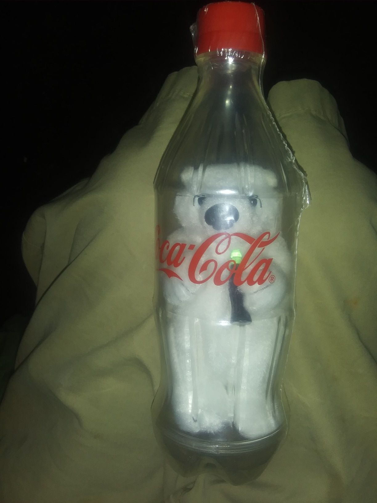 Coca Cola 6" Plush Polar Bear Sealed In Coke Bottle Rare