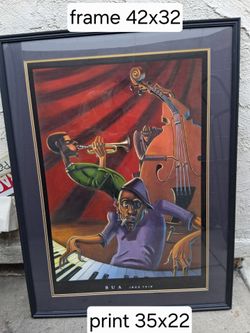 Justin Bua framed print Jazz