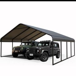 New 20’ x 20’ Metal Carport Canopy Shelter with Roof