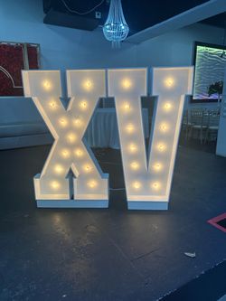 Marquee letters and numbers